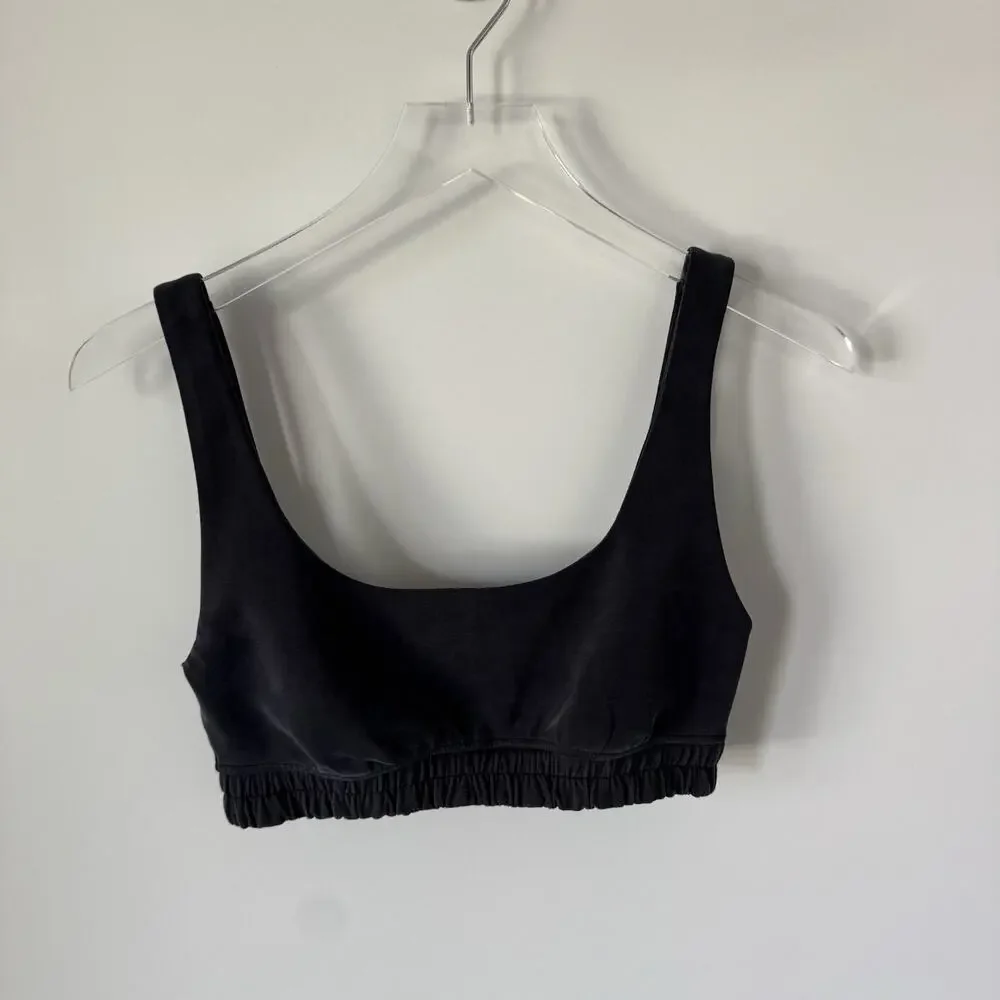 Lululemon Softstreme Bra Tank and High Rise Shorts Set Black/Grey Size 4